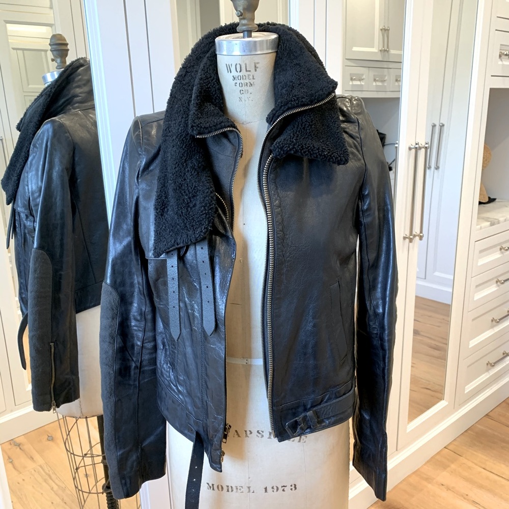 A.L.C. leather and shearling amazing jacket